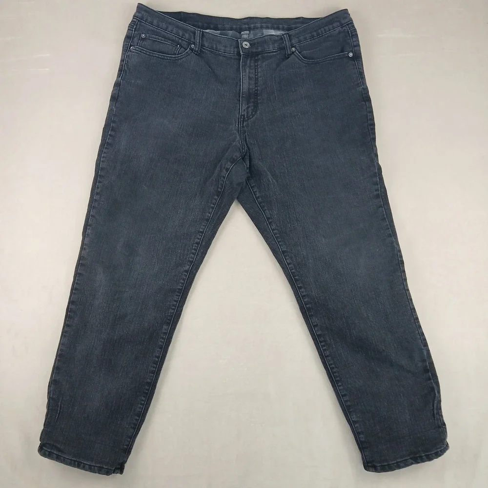 Eddie Bauer 40x30 Mens Jeans Blanket Lined Black